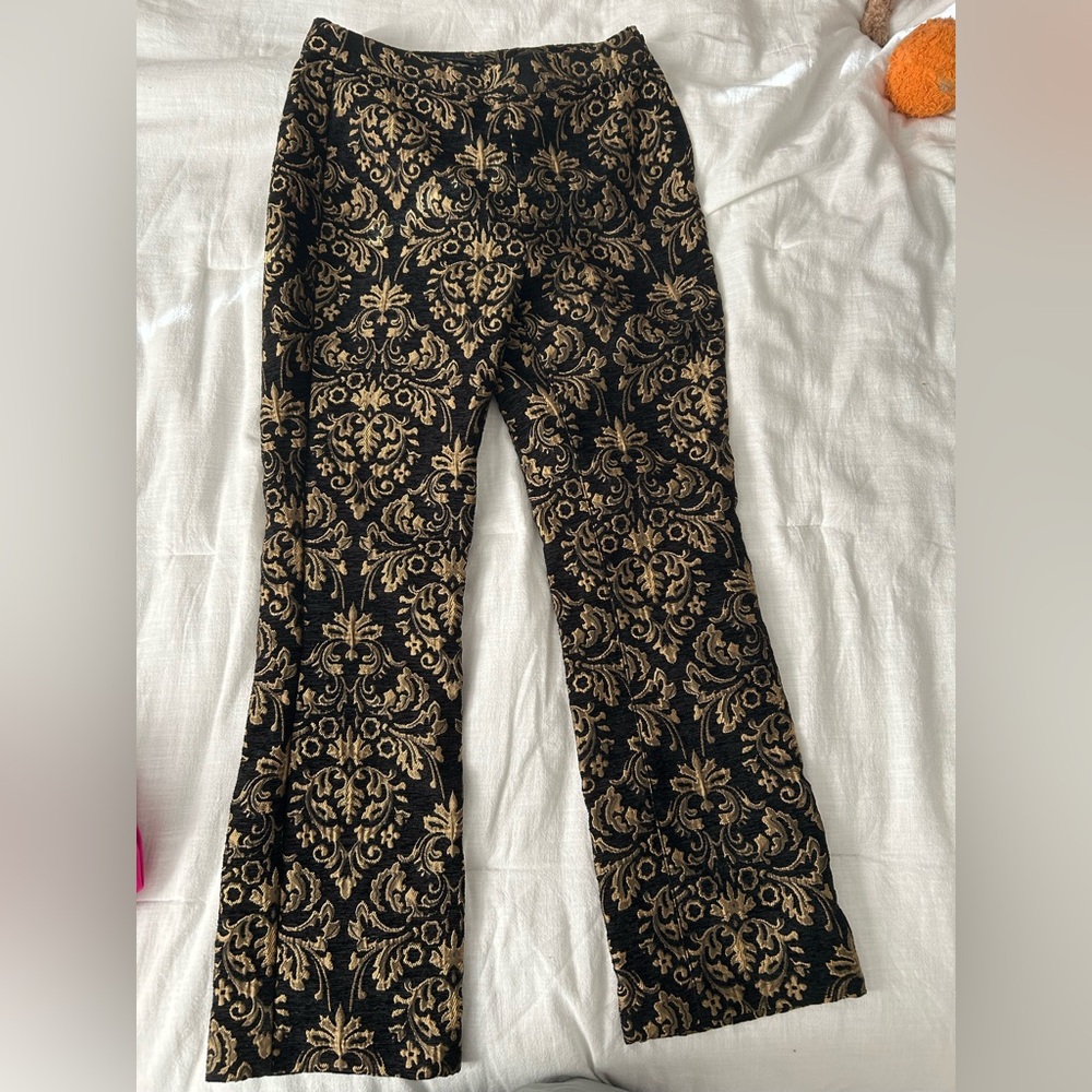 Urban Outfitters Black and Gold Pants